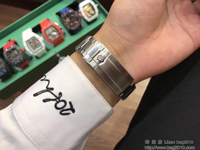 ROLEX勞力士 水鬼系列 全自動機械機芯 鍍膜玻璃 三珠鋼帶保險扣 男士腕表  wssb4691